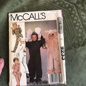 McCall’s 9233 pattern - size 4 - animal costumes for Halloween- theatre- skating